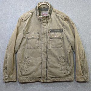 Levis Trucker Field Canvas Jacket Mens Large Quilt Lined Chore Workwear Surplus